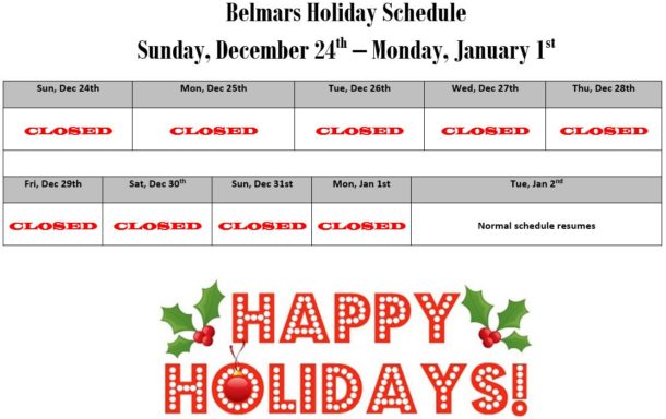 Holiday Schedule 2017